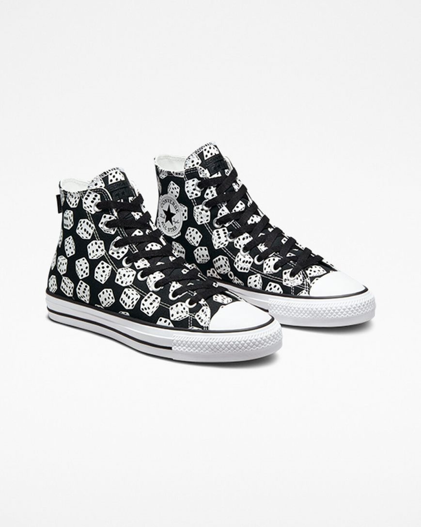 Women's Converse Chuck Taylor All Star Pro Dice Skate Shoes Black / White | AU 93C0EJ